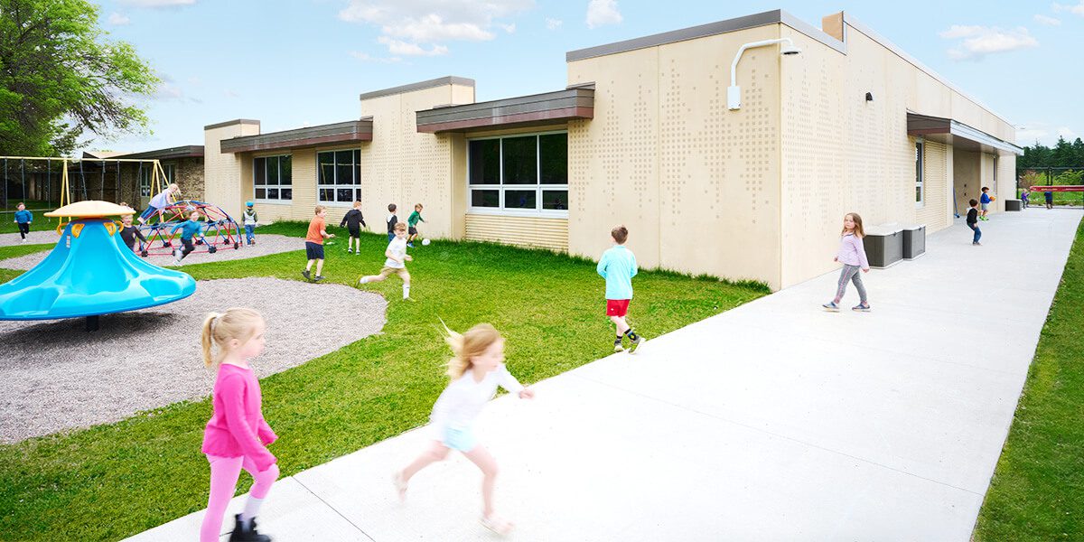 Children playing on the playground