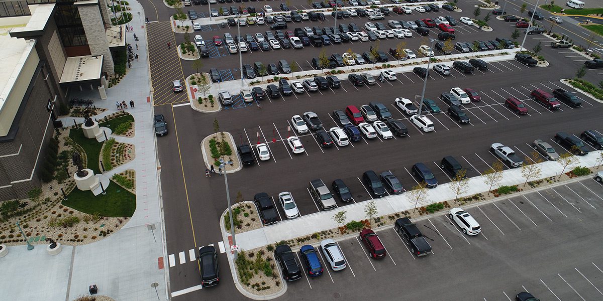 Cars parked in a parking lot