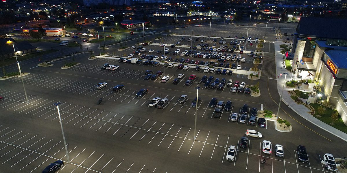 Dark parking lot