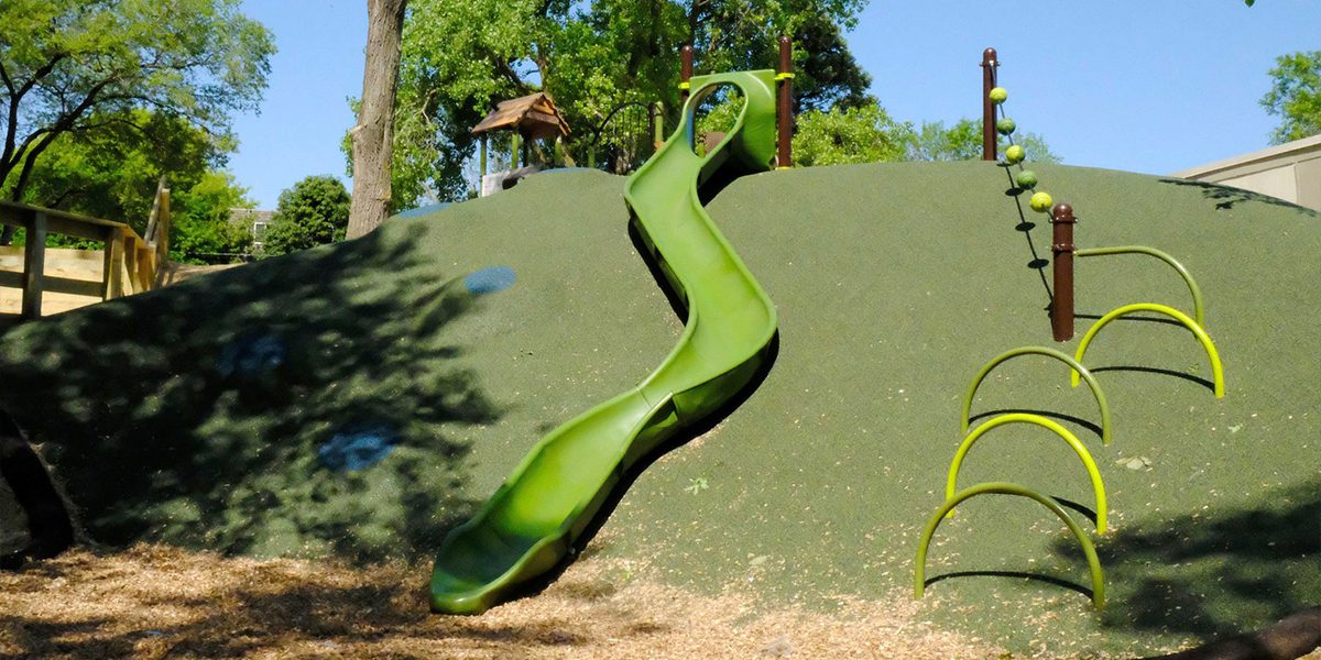 Hill with slide