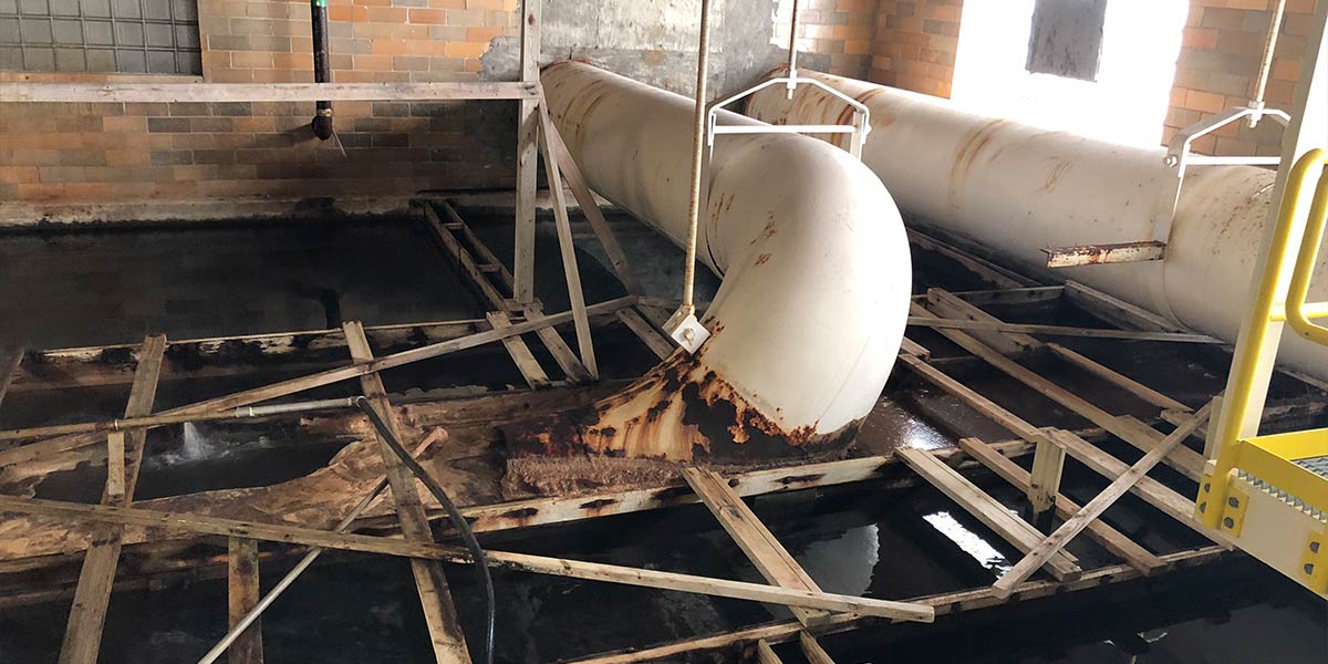 pipes going into floor