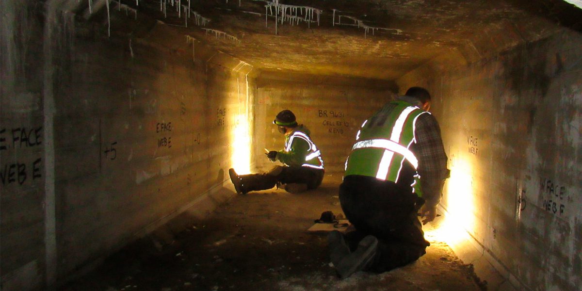 Two bridge inspectors