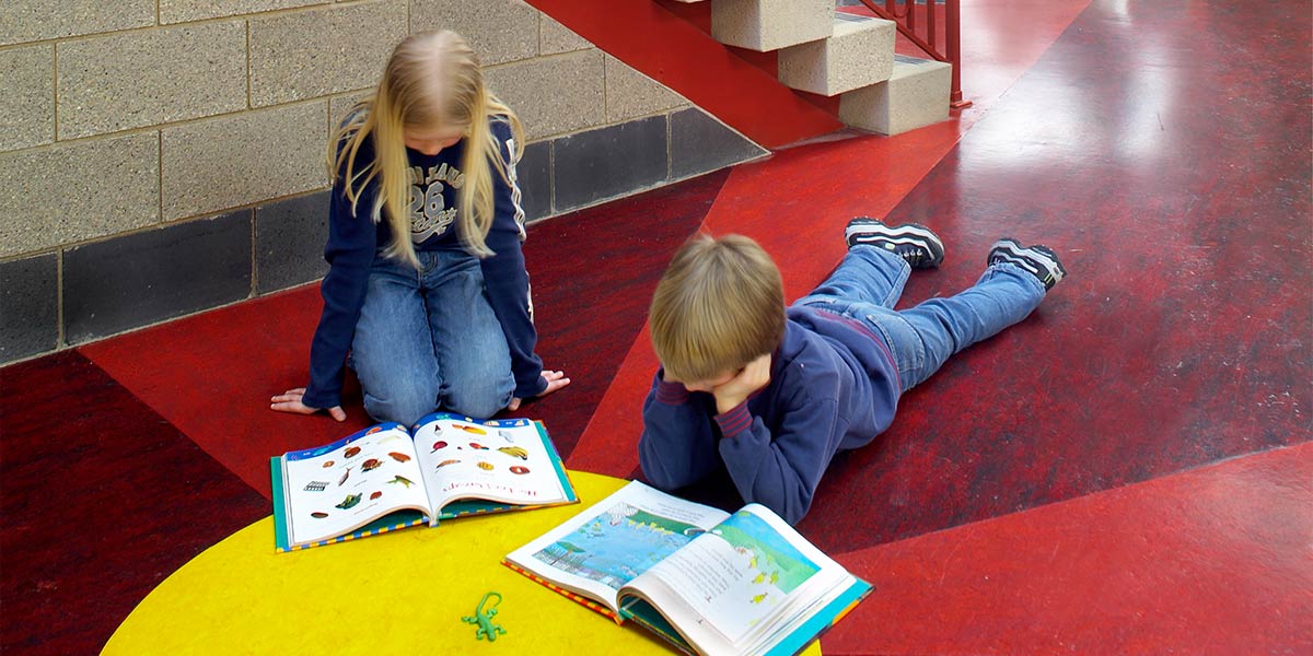 Students reading