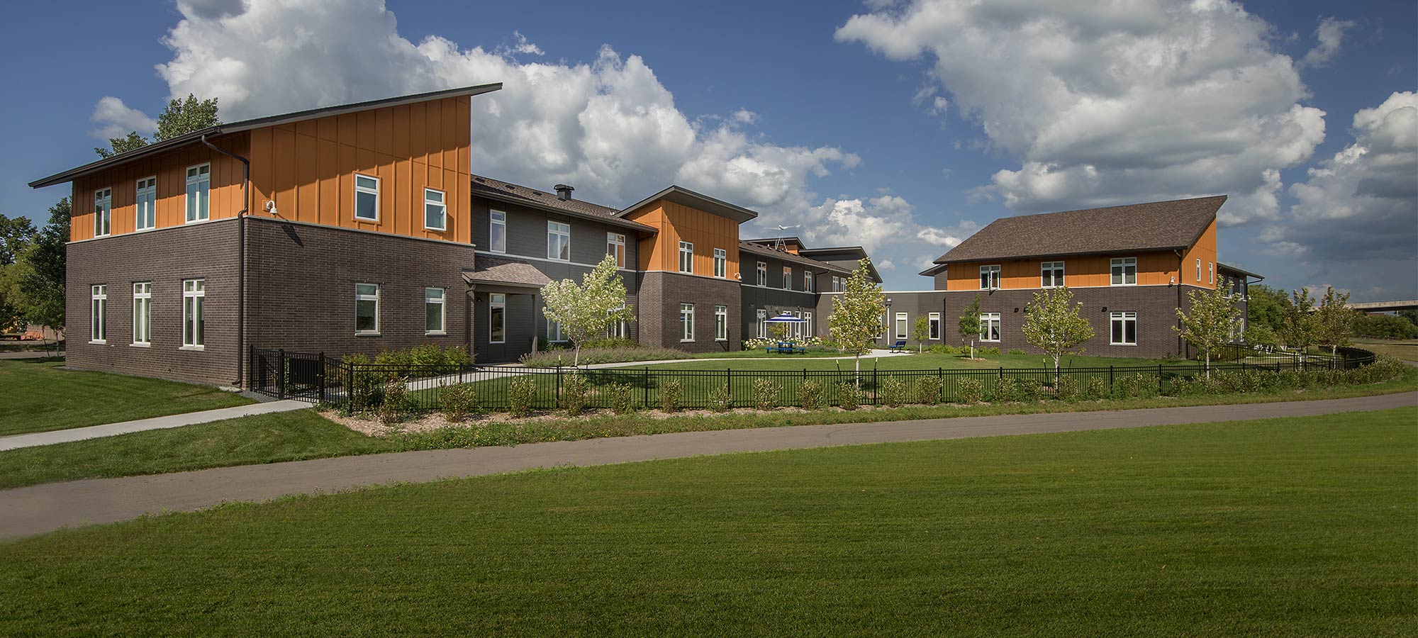 Apartment exterior with trail