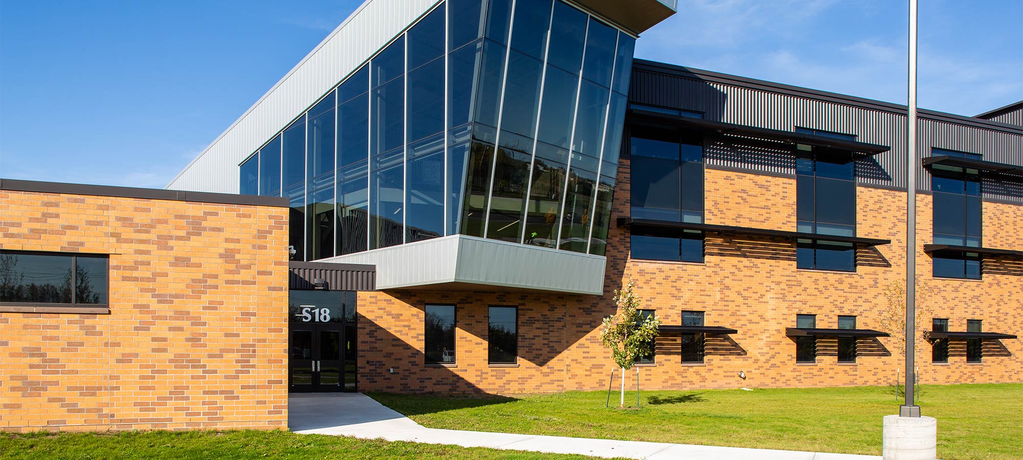 High school front entrance