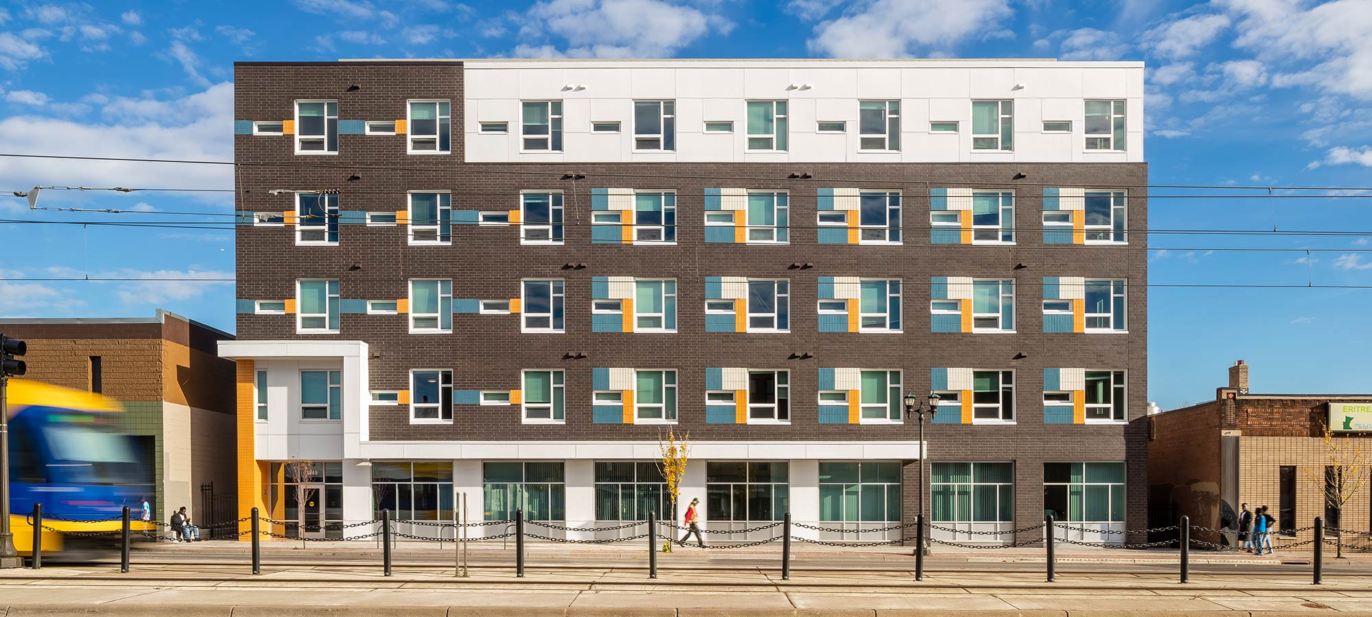 Apartment building from street