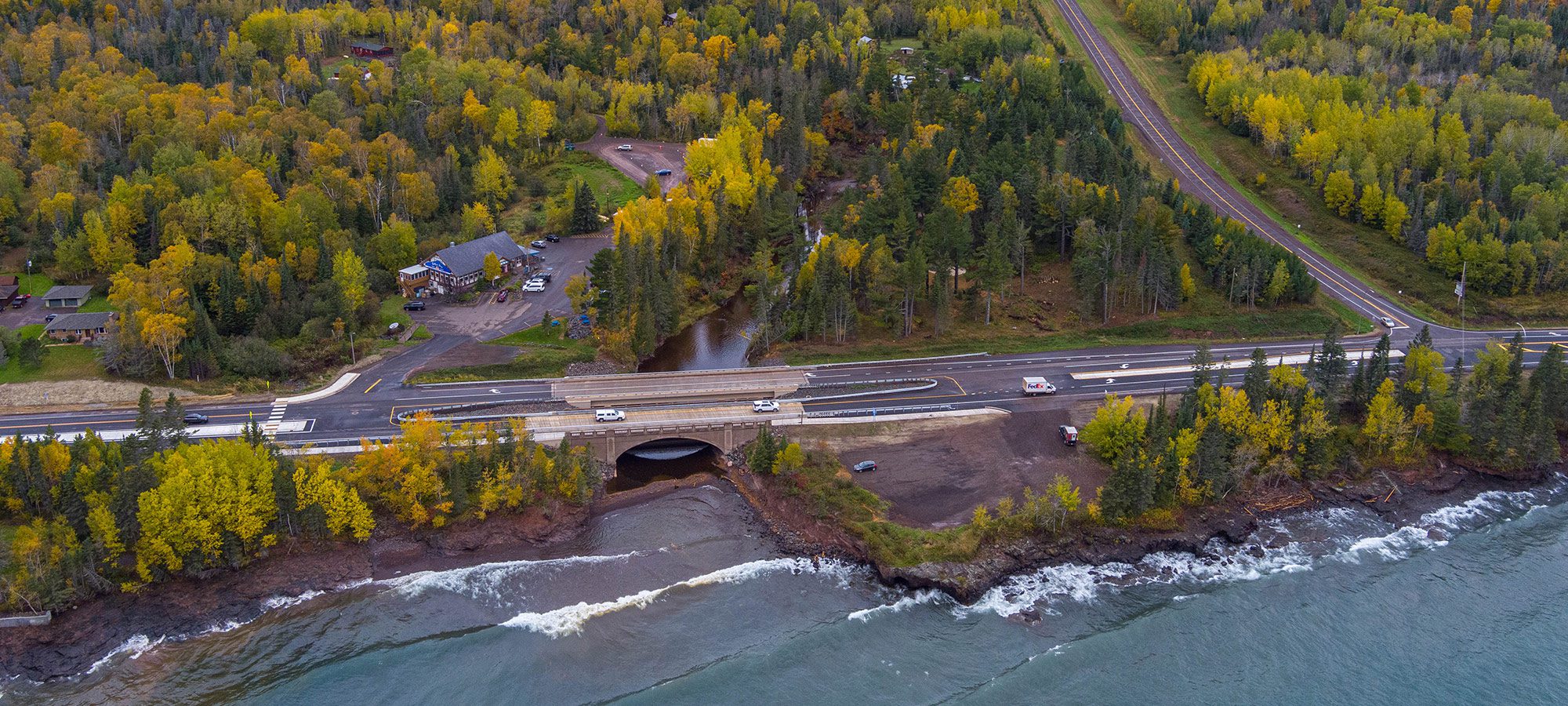 Aerial bridge view