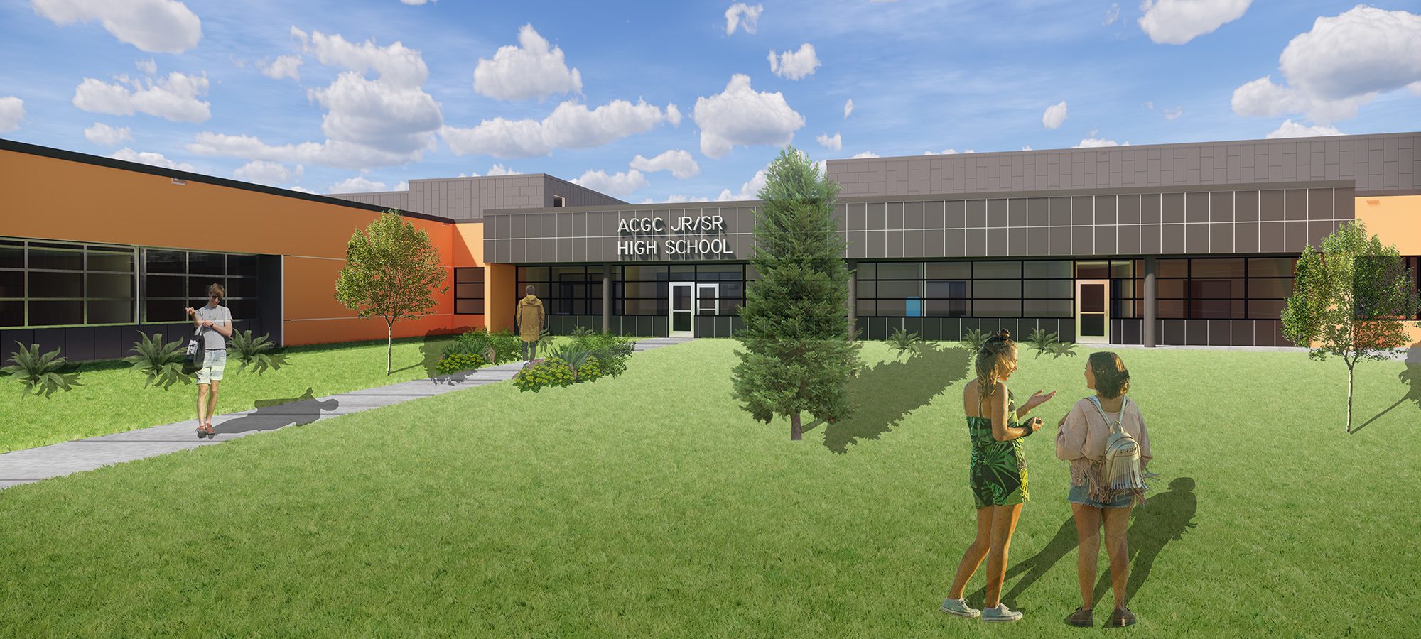 Exterior school rendering