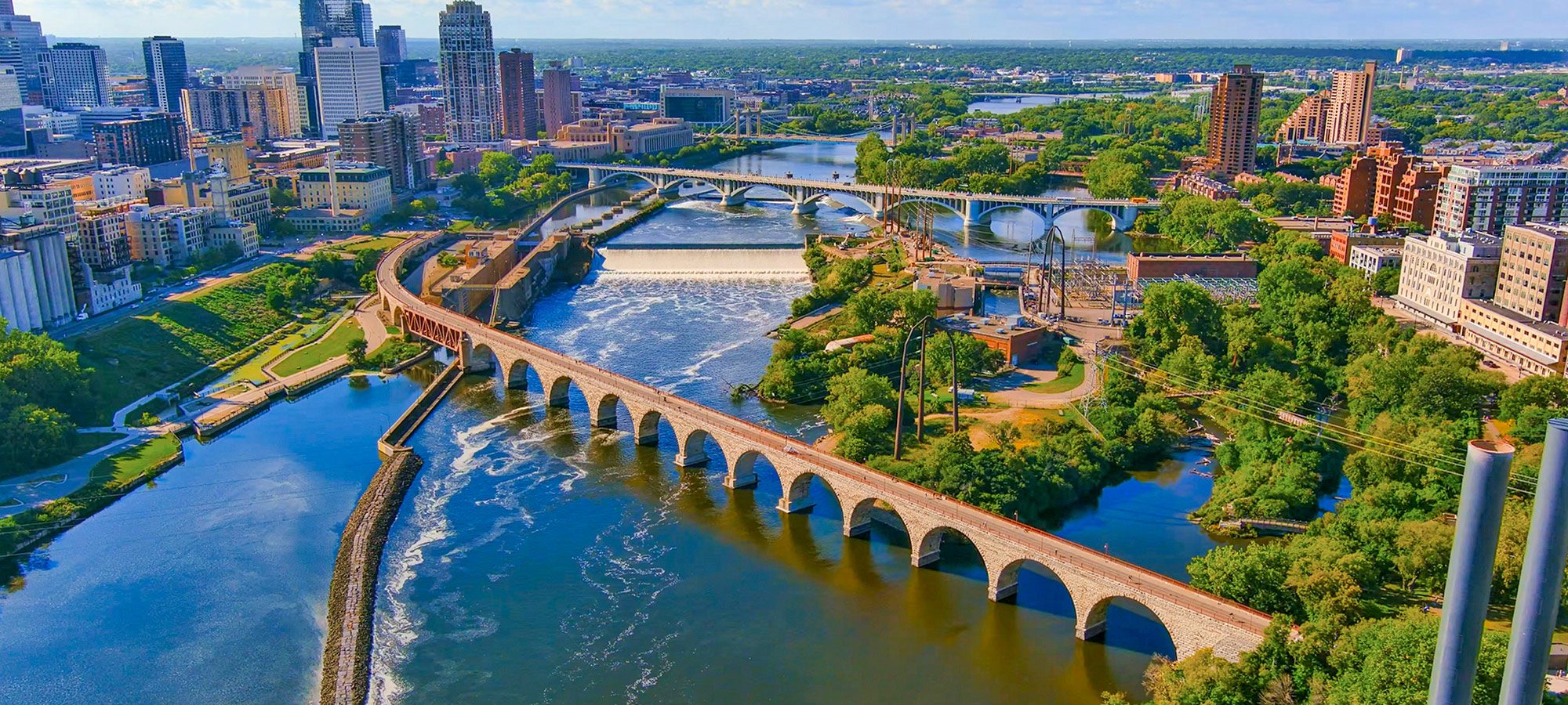 Stone arch bridge
